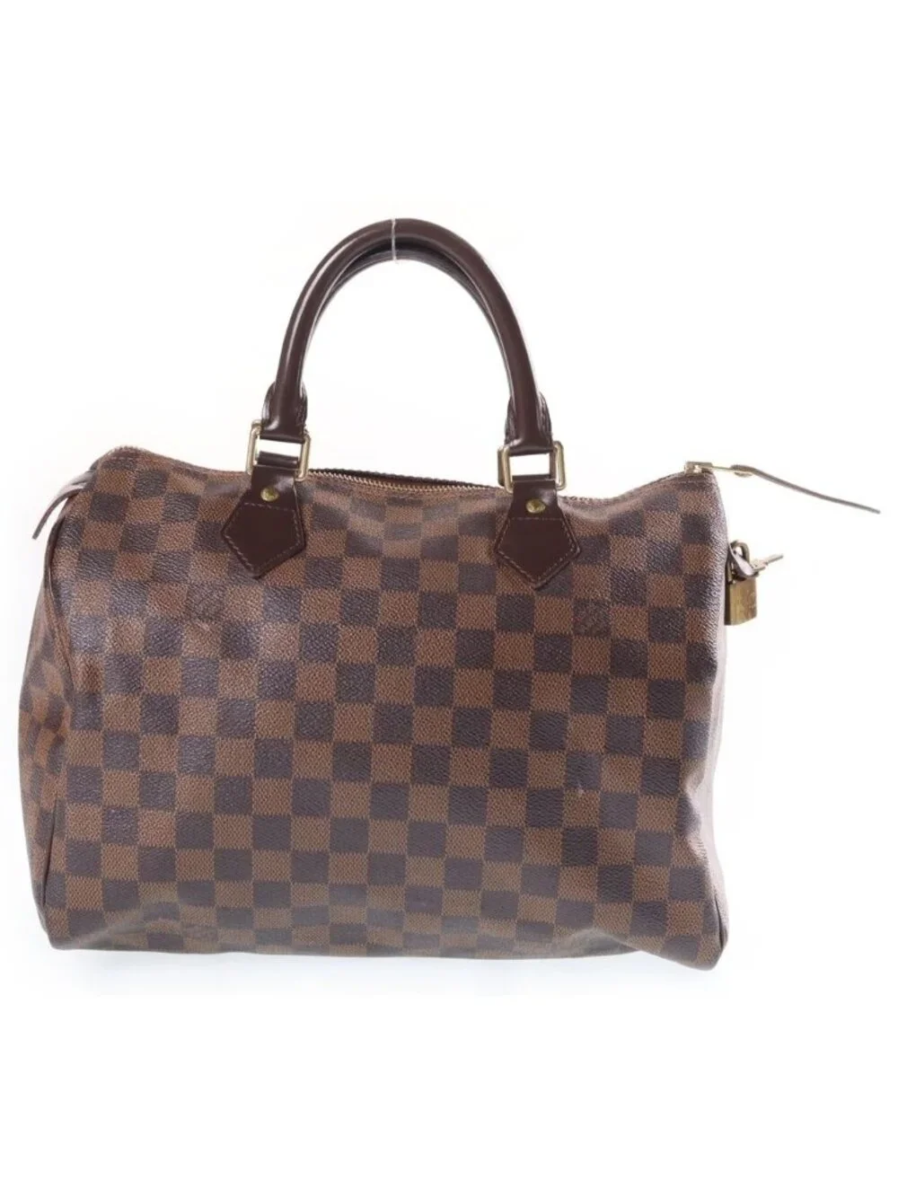 Louis Vuitton Speedy 30 Damier Mini Boston Handbag Brown